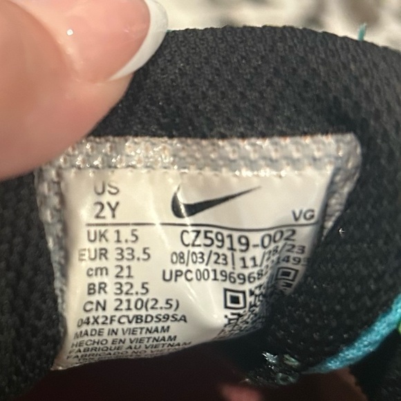 Nike Girls Hyperdiamond 4 Blue and Green cleats - Picture 4 of 4